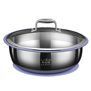 德国316L不锈钢和面盆家用食品级发面盆加深带盖烘焙揉面盆大加厚