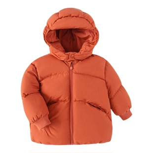 巴拉巴拉婴儿鹅绒羽绒服男童冬季2024新款女童短款外套保暖萌趣潮