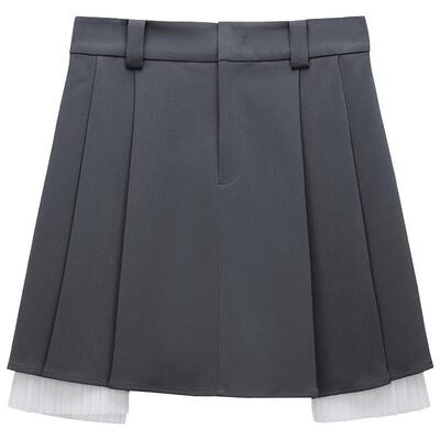 OCHIRLY欧时力蕾丝花边百褶裤裙