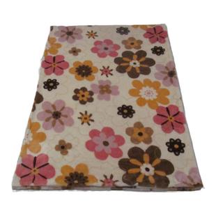 适时毛绒床品清仓处理150x210超柔软滑顺米底大花单面法兰绒床单