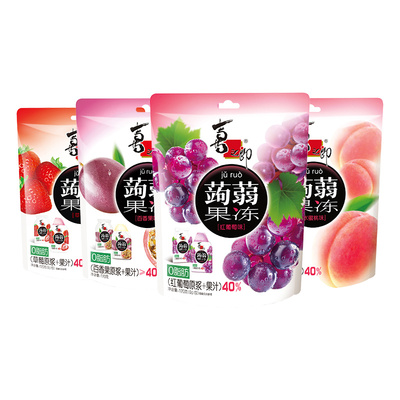 喜之郎蒟蒻果冻0脂肪40%果汁