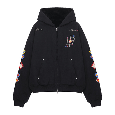 BIPOLAR图腾刺绣座山雕外套