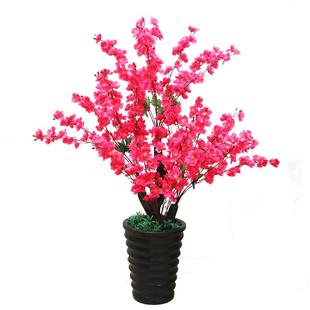 仿真植物假盆栽梅花客厅摆设桃花树室内绿植装饰花假花塑料大樱花