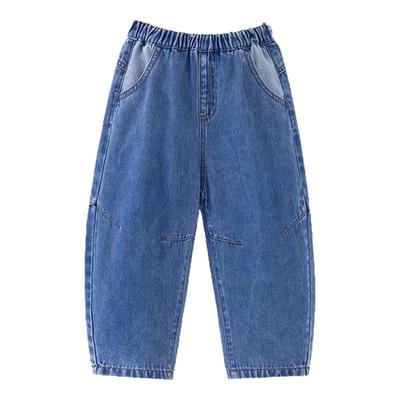 迷你巴拉男童儿童不易褪色牛仔裤