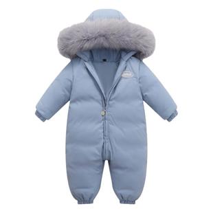 婴幼儿羽绒服冬季连体衣男宝宝衣服冬装加厚保暖新生儿外出服冬款