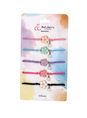 雏菊珍珠可爱编织闺蜜手链五条装