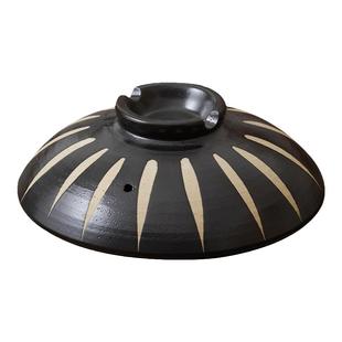 象有秘密 日式陶瓷砂锅盖 和风条纹盖子经典款锅盖单盖单卖土锅盖