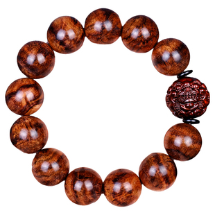 正宗海南黄花梨手串小叶紫檀貔貅十二生肖佛珠马年本命年手链礼物