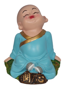 6CM小和尚禅意摆件居家车载礼品