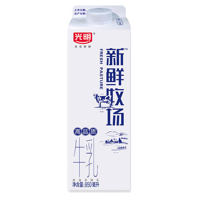 光明新鲜牧场生牛乳全脂奶950ml