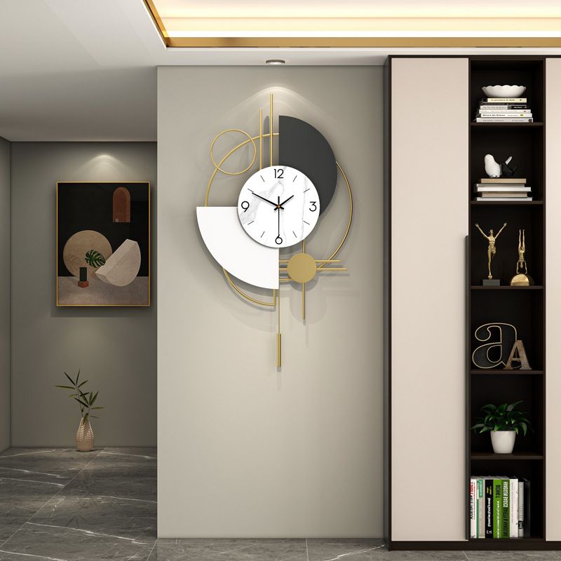轻奢挂钟客厅高级感现代家用装饰钟表挂墙简约创意时钟静音免打孔