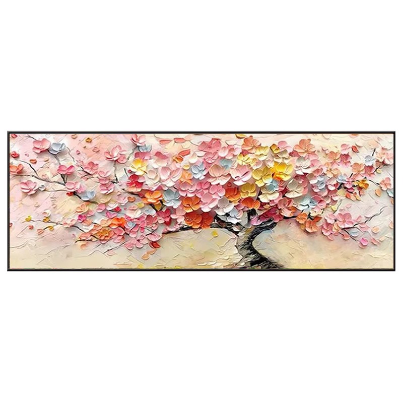 5d粉色樱花树钻石画2026新款卧室立体艺术感满粘贴钻十字绣浪漫风