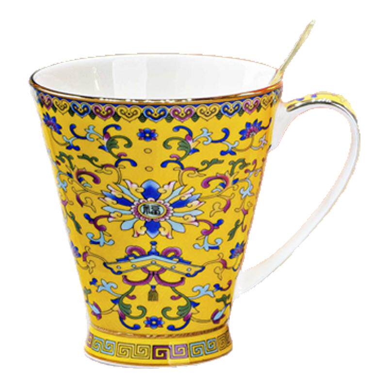 陶瓷创意描金马克杯牛奶茶杯