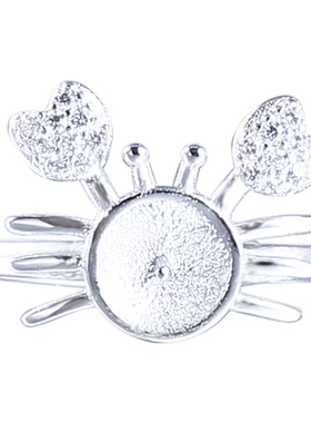 diy蜜蜡女士手工琥珀戒指空托