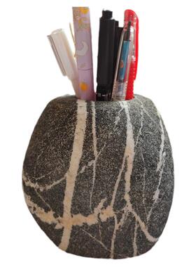 泰山原石笔筒祝福石敢当