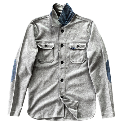 美系经典棉质微弹补丁设计衬衫