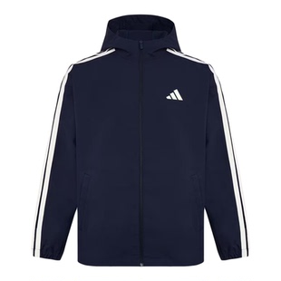 adidas阿迪达斯男子3ST连帽时尚百搭运动健身夹克外套KV5945