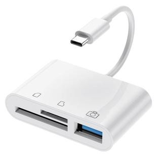 多功能相机读卡器sd卡tf内存卡u盘高速适用苹果16iphone16pro/16Plus/16promax手机OTG电脑IPAD通用TypeC接口
