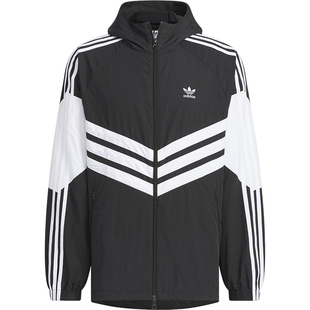 Adidas/阿迪达斯正品三叶草男士经典宽松连帽运动防风服 JM7260