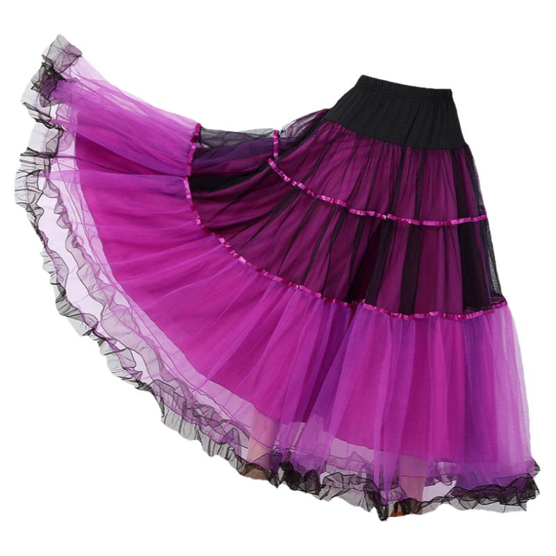 新款摩登舞裙华尔兹交谊舞裙集体表演服国标舞比赛跳舞大摆半身裙