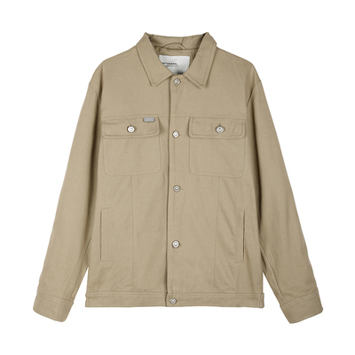 休闲夹克宽松翻领工装外套