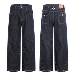 布老哥Blog美式复古解构明线蓝原牛cleanfit直筒百搭牛仔裤K815