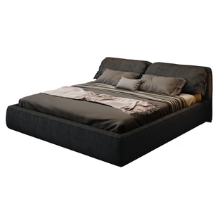 政府补贴意式极简猫抓布大象耳朵布艺床主卧婚床2米大床科技布床