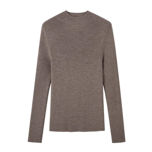 鄂尔多斯市可机洗一线成衣羊绒打底衫女半高领修身轻薄针织羊毛衫