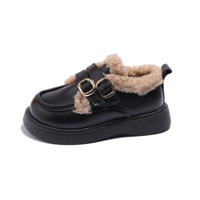 儿童皮鞋软底洋气冬季二棉鞋