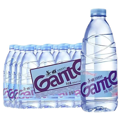 景田560ml*24瓶整箱饮用纯净水家用用旅游便携批发饮料