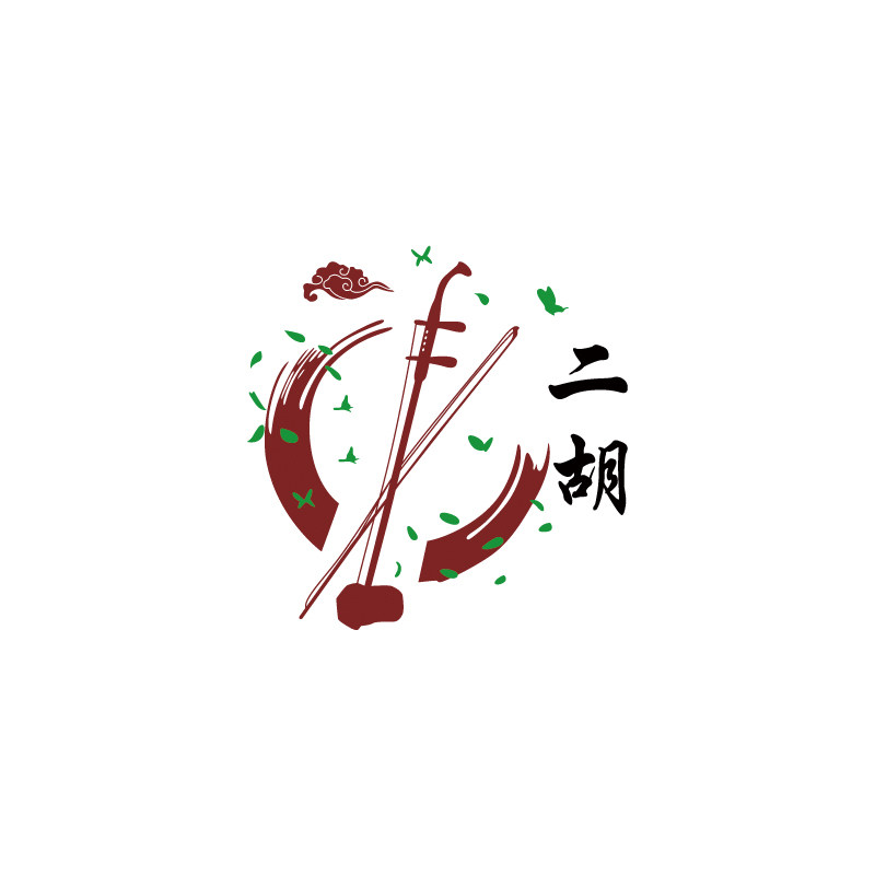 教室培训班中式风乐器装饰贴纸