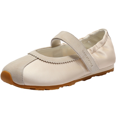 百丽女鞋芭蕾风运动银色玛丽珍鞋夏季新款休闲德训鞋子B2624BQ5