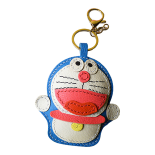 裁鱼手工diy材料包卡通机器猫挂件哆啦a梦车钥匙包蓝胖子包包挂饰