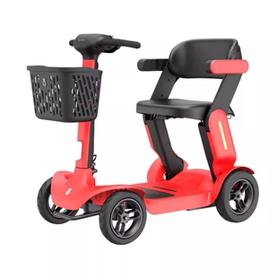 皮皮熊电动三轮车家用老人代步车智能折叠老年安全助力车接送孩子