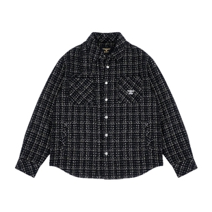 【假面舞会】BOYLONDON春季情侣款小香风长袖宽松衬衫外套N21007