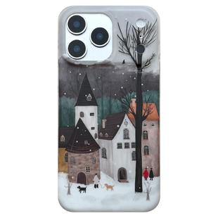 由里公园ins韩系小众氛围感冬日小镇插画17适用17pro苹果17ProMax手机壳iPhone16全包14新款16Promax保护套女