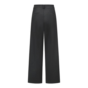 【ZHIMI识弥】26新春斜纹色纺纹理精纺羊毛暗褶灯笼裤