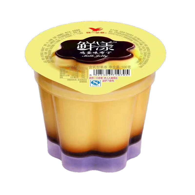 统一鲜漾鸡蛋味布丁100g即食芒果