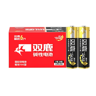 双鹿碱性电池密码锁指纹锁电池5号20粒/7号20节五号儿童玩具鼠标空调电视遥控器用七号1.5V挂闹钟新精品电池