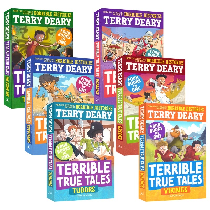 Terrible True Tales 糟糕又真实的故事 石器时代古希腊古罗马古埃及 可怕的历史作者Terry Deary 儿童历史读物 英文原版进口图书