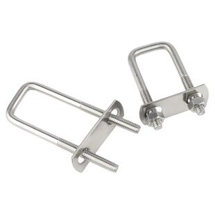 304不锈钢直角U型螺丝钉 方型卡扣 U型螺栓U形方卡管卡扣方管夹管