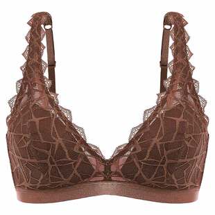 【三角斑纹】遐中小胸文胸美拉德不空杯防凸点固定杯无钢圈内衣女