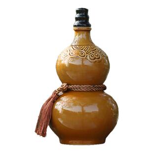 陶瓷酒瓶葫芦酒壶复古密封酒坛1斤家用窖藏白酒罐空瓶葫芦酒瓶子