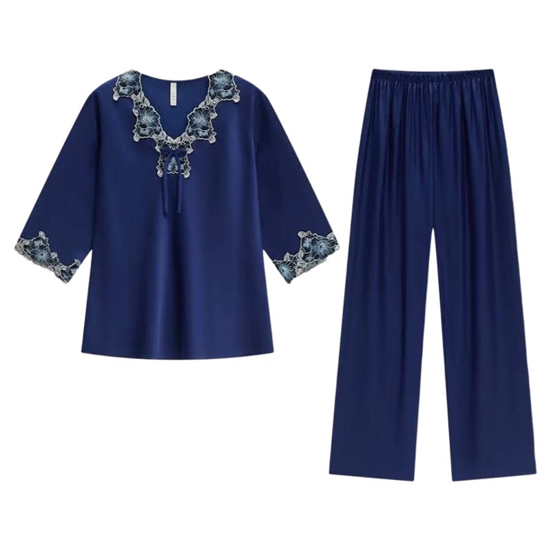 真丝睡衣女冰丝高级感丝绸家居服