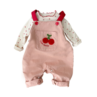 女童春装套装2026春季新款可爱小月龄宝宝衣服春天儿童t恤两件套