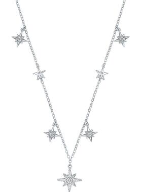 周六福项链女星耀银河链坠S925银高级感轻奢送女友节日礼物