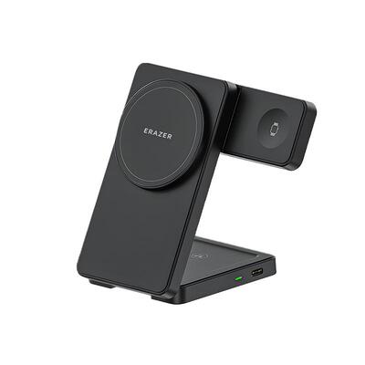 联想生态品牌异能者充电器3合1磁吸无线适配器无线充手机手表耳机同时充电可折叠高效便携适用苹果安卓小米