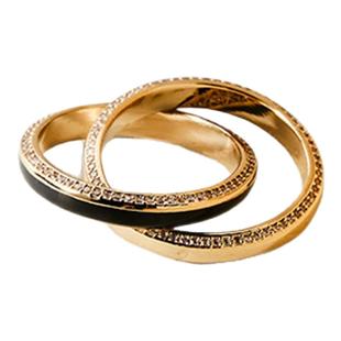 Riotlily艾特里里简约双环戒指时尚日常通勤好搭简约新年女款