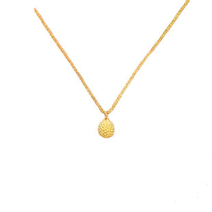 2025年新款黄金色榴莲吊坠项链波光粼粼百搭气质时尚不掉色锁骨链