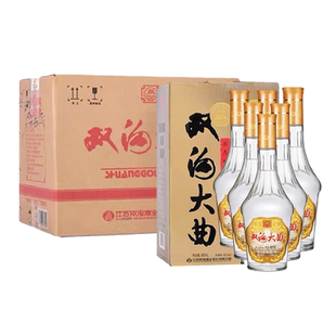 双沟专卖店双沟大曲名玻46度480mL*6瓶纯粮白酒老口粮酒